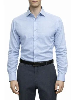 Chemise bleu ciel coton...