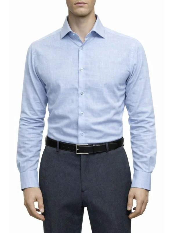 Chemise bleu ciel coton slim Bill Tornade