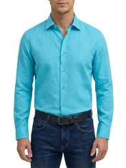 Chemise turquoise coton Bill Tornade