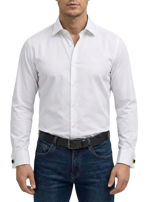 Chemise blanche à boutons de manchettes Bill Tornade