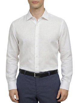 Chemise blanche aspect lin...