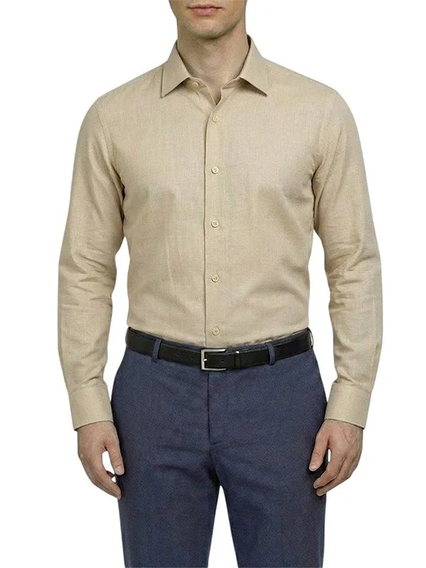 Chemise beige coton slim Bill Tornade