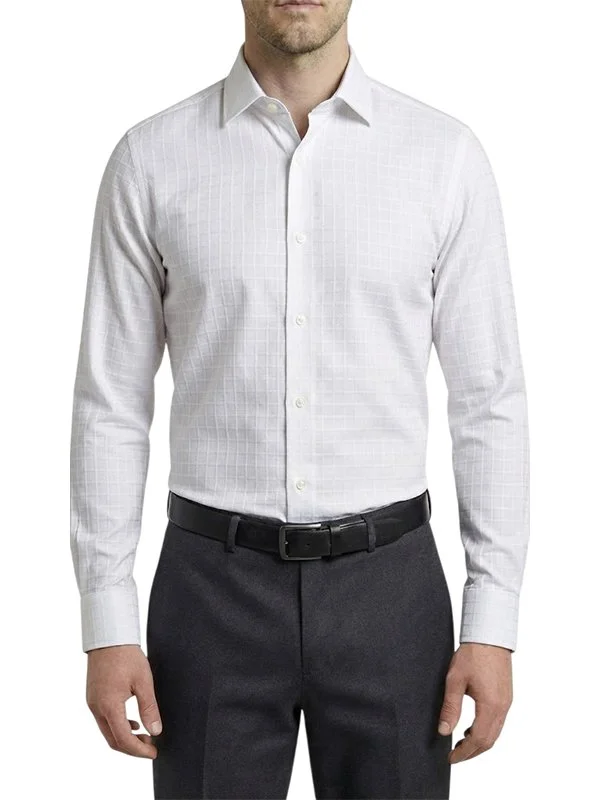 Chemise blanche à carreaux Raviflamo