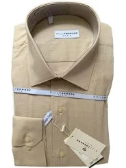 Chemise beige coton slim Bill Tornade