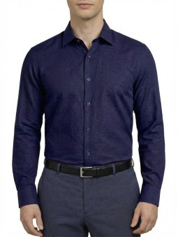 Chemise bleu marine coton...