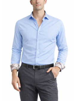 Chemise bleu ciel slim col...