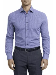 Chemise bleue à carreaux Régular Bill Tornade