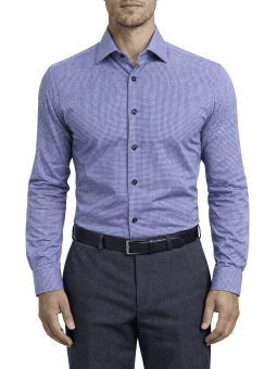 Chemise bleue à carreaux...