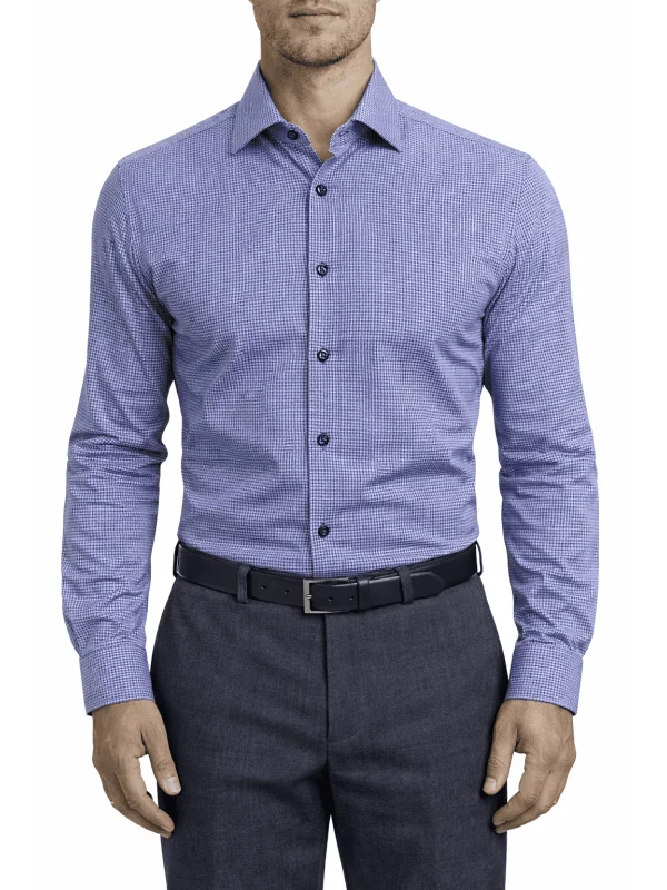Chemise bleue à carreaux Régular Bill Tornade