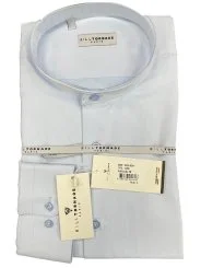 Chemise bleu ciel col mao Bill Tornade