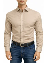 Chemise naturel coton slim Bill Tornade