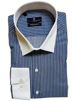 Chemise bleu marine à...
