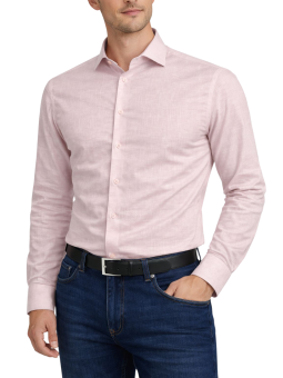Chemise rose coton slim...