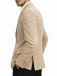 Blazer beige à coudières homme – Bill Tornade