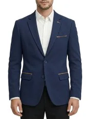Blazer bleu marine à coudières homme – Bill Tornade