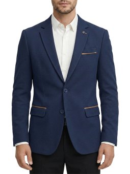 Blazer bleu marine à...