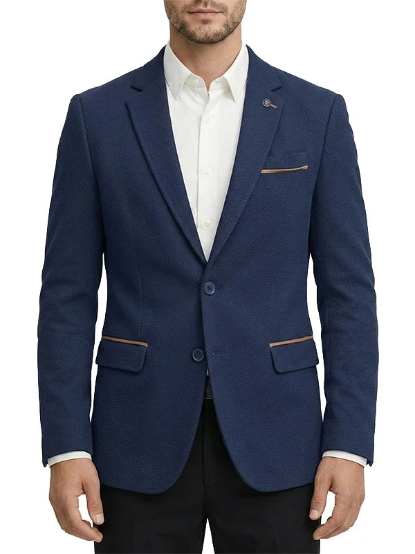 Blazer bleu marine à coudières homme – Bill Tornade
