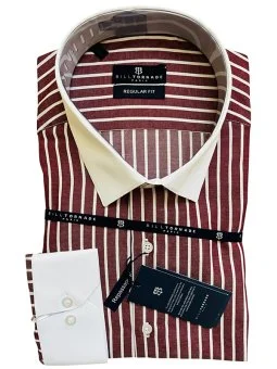 Chemise bordeaux à rayures...