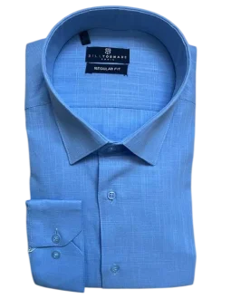 Chemise bleu coton Régular...