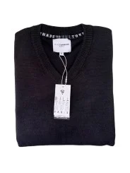 Pull col V noir Bill Tornade