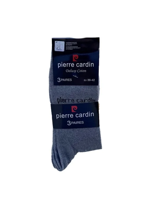 Lot de 3 paires de chaussettes grises Pierre Cardin