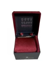Coffret cravate rouge bordeaux Bill Tornade
