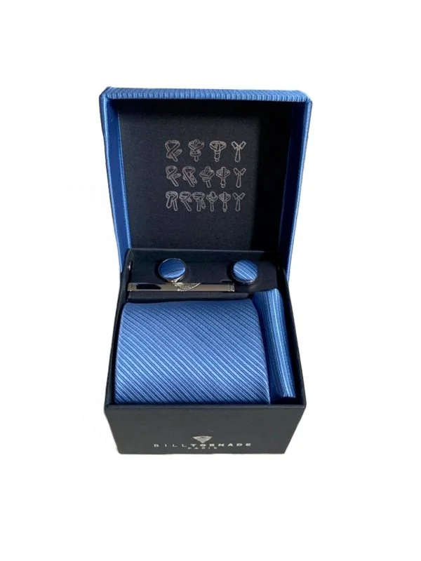 Coffret cravate bleu ciel Bill Tornade