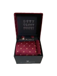 Coffret cravate rouge fantaisie 01 Bill Tornade
