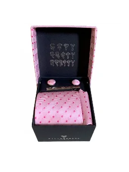 Coffret cravate rose...