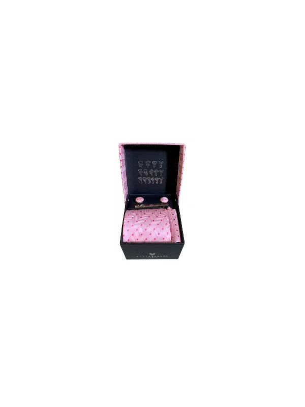 Coffret cravate rose fantaisie 01 Bill Tornade