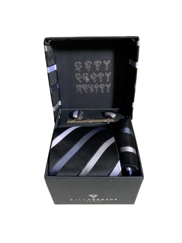 Coffret cravate noire fantaisie 01 Bill Tornade