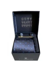 Coffret cravate grise motifs fantaisie 02 Bill Tornade