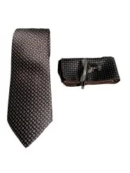 Coffret cravate marron fantaisie 01 Bill Tornade