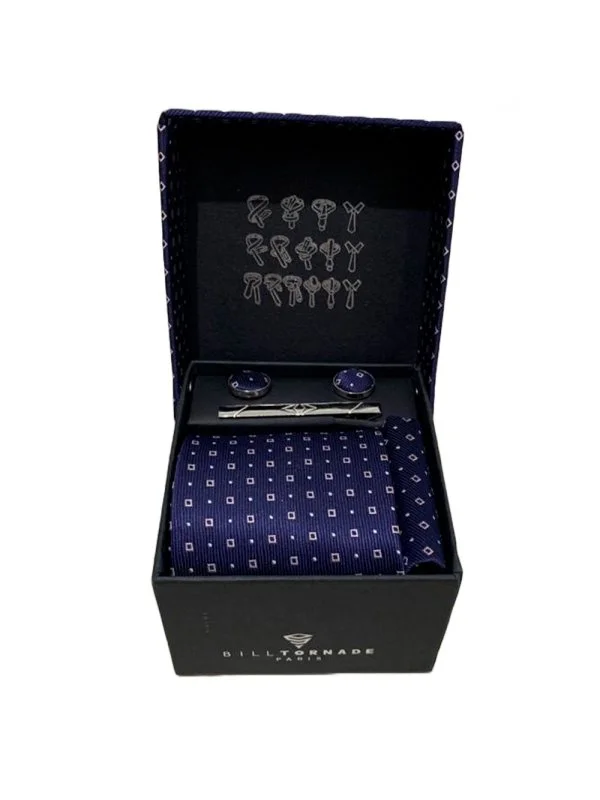 Coffret cravate bleu fantaisie 03 Bill Tornade