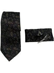 Coffret cravate noire/marron fantaisie Bill Tornade