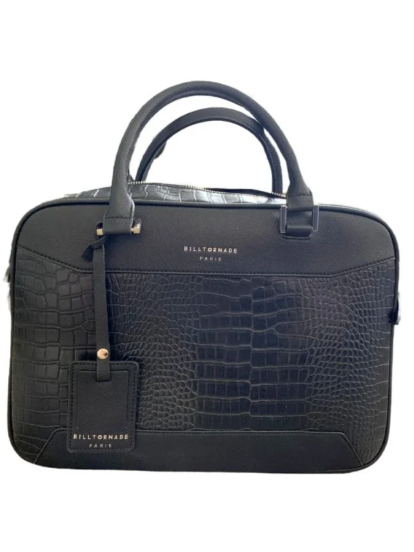 Sacoche d'ordinateur mixte croco Bill Tornade