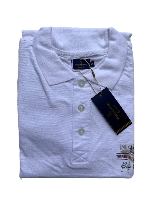 Polo blanc manches courtes Torrente – Homme