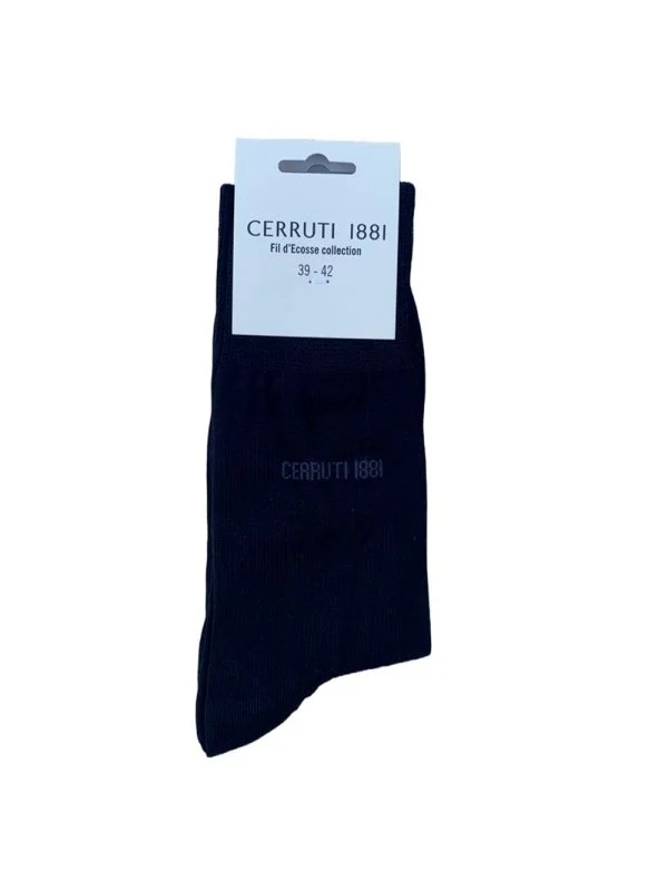 Chaussettes bleues en fil d'Ecosse Cerruti 1881