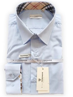 Chemise bleu ciel slim col...