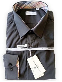 Chemise noire slim col...