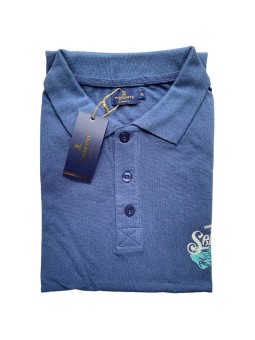 Polo bleu marine manches...