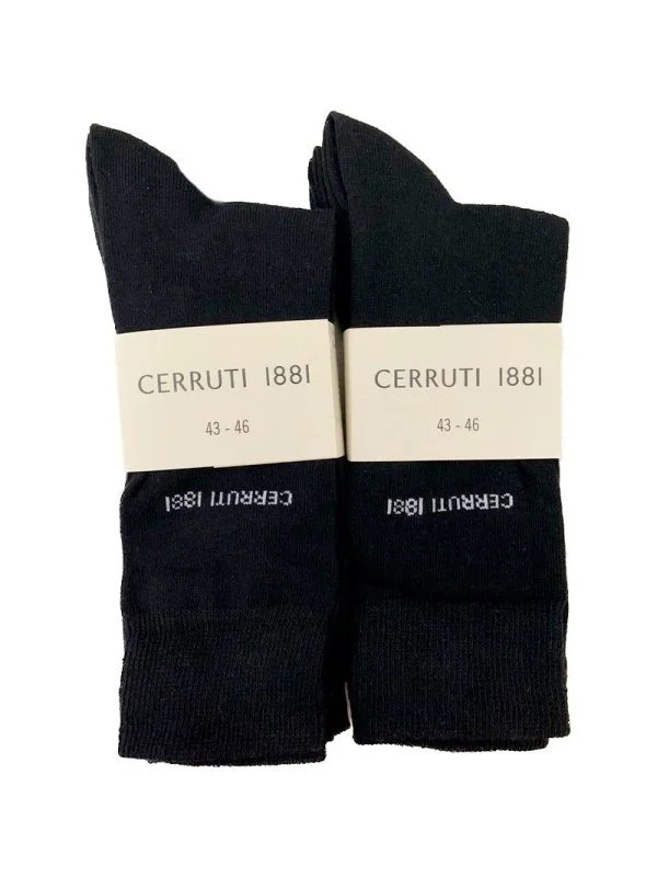 Lot de 6 paires de chaussettes noires Cerruti 1881