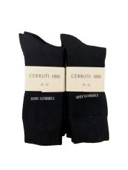 Lot de 6 paires de chaussettes noires Cerruti 1881