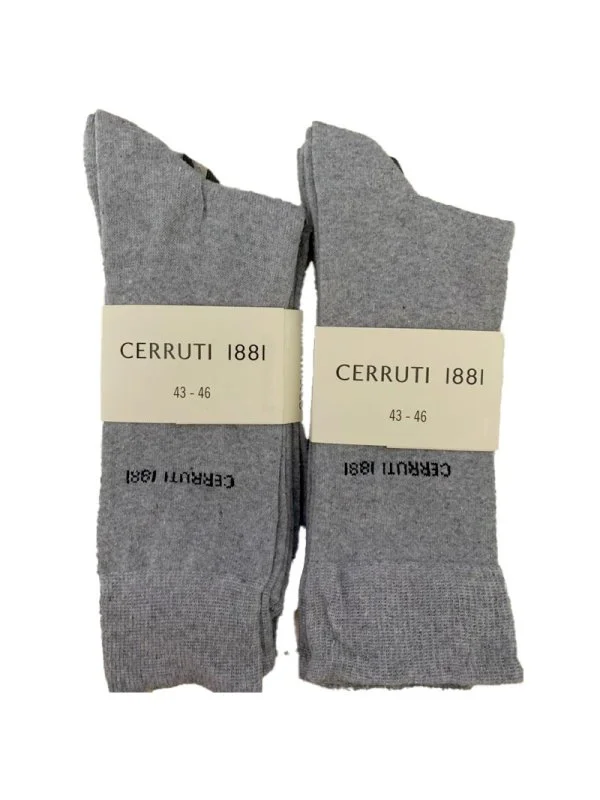 Lot de 6 paires de chaussettes grises Cerruti 1881