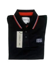 Polo noir manches courtes Cerruti 1881
