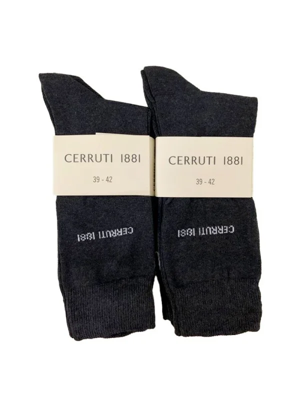 Lot de 6 paires de chaussettes grises foncées Cerruti 1881