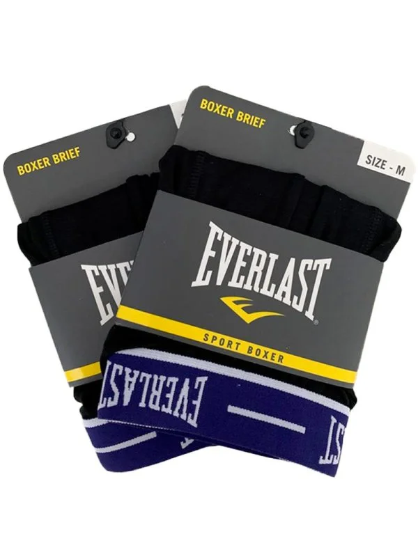 lot de 2 boxers bleu/noir Everlast
