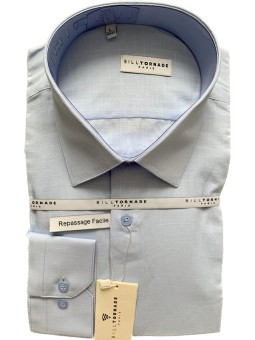 Chemise bleu ciel coton...