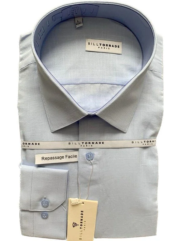 Chemise bleu ciel coton slim Bill Tornade
