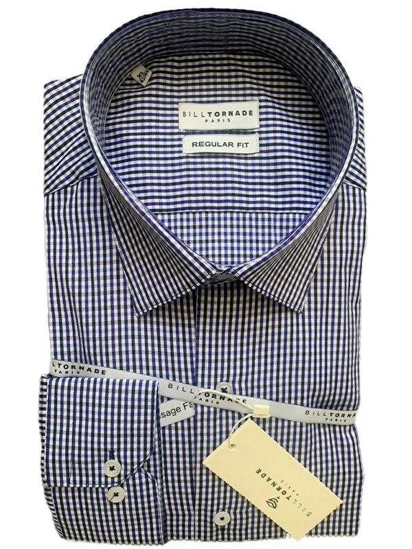 Chemise blanche à rayures bleues Régular Bill Tornade